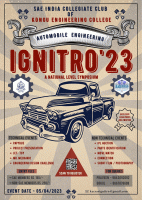 IGNITRO'23 Inter College Symposium Poster